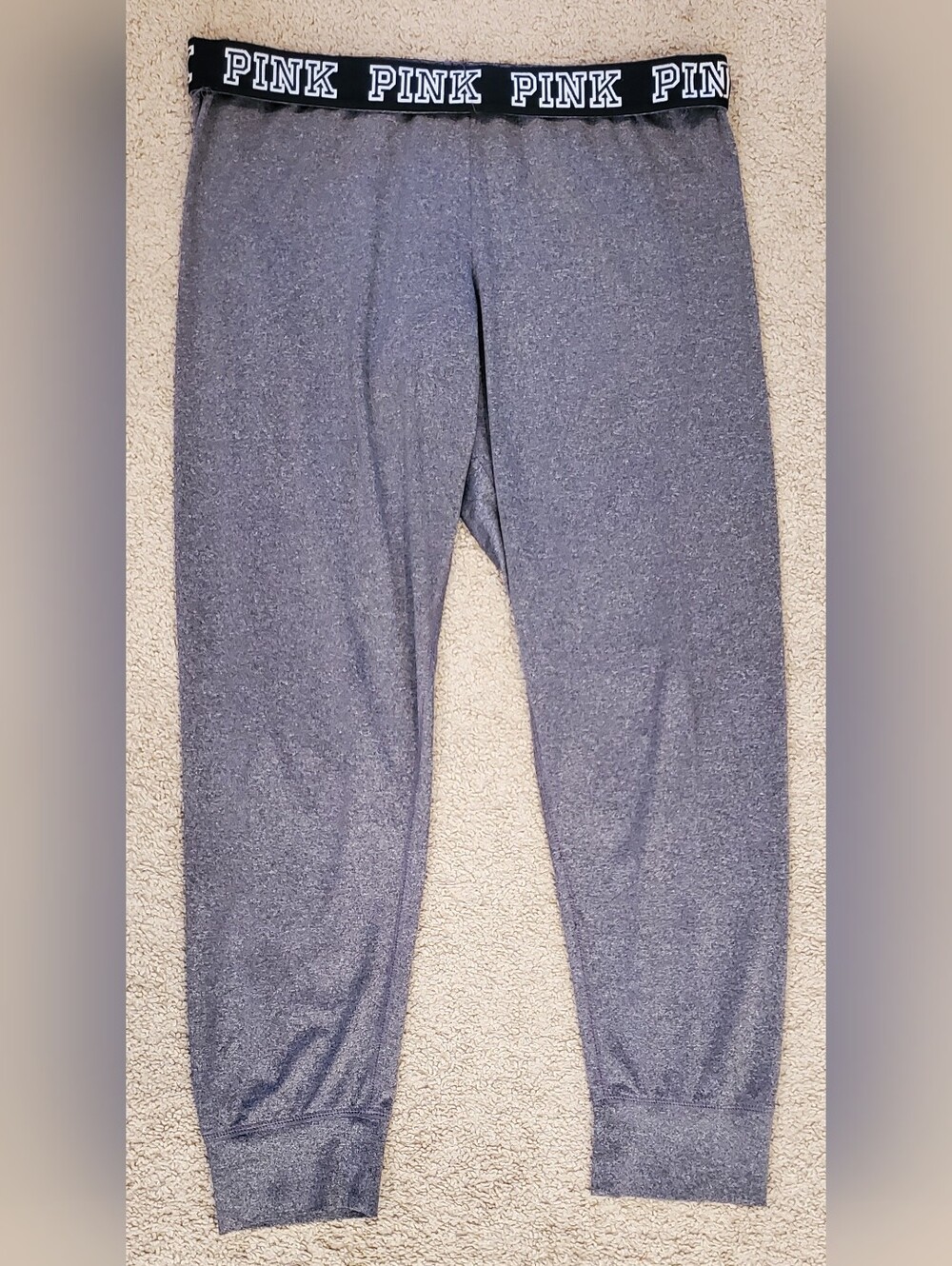 PINK Victoria's Secret Ultimate Gray Heather Logo Waistband Leggings